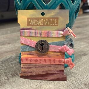 Margaritaville Hair Ties or bracelets - Pink, Blue, Multicolor~ BRAND NEW